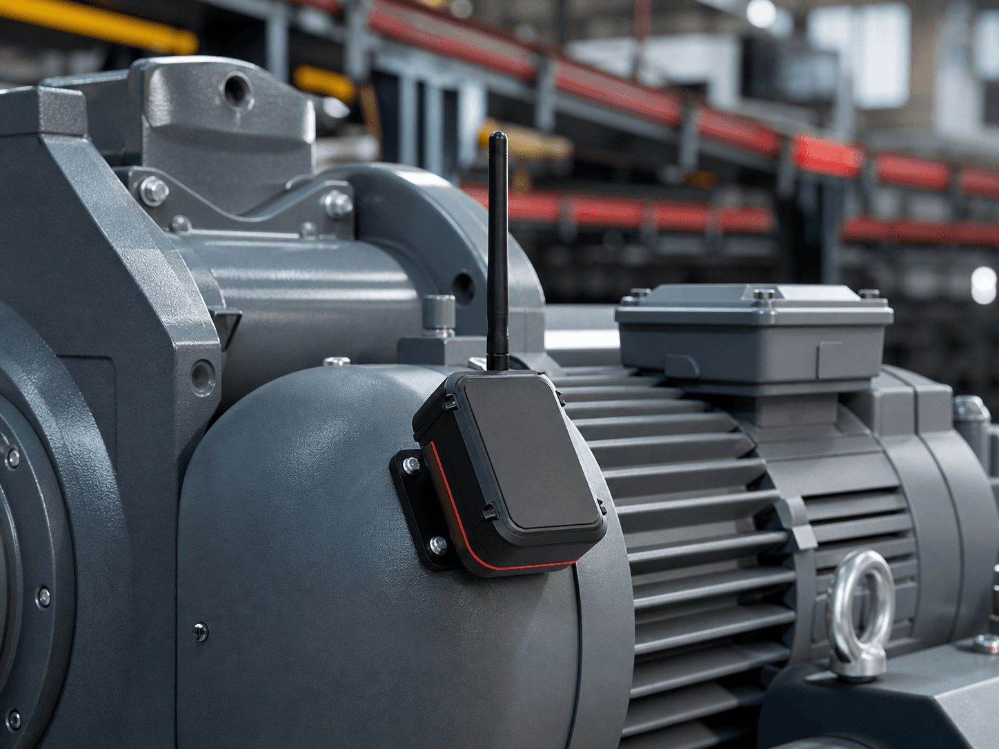 AnySensor node mounted on motor or bearing area
