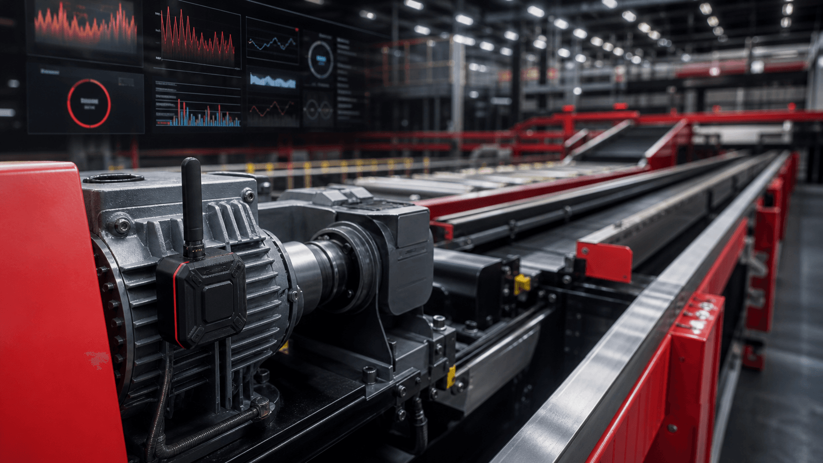 AnySensor industrial monitoring on conveyor systems and motors